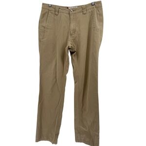 Mountain Khakis Men's Beige Tan Chinos Pants Size 32x34 Relaxed Fit Cotton